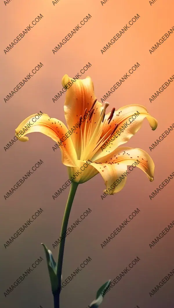 Vibrant orange lily captured in a realistic and artistic style