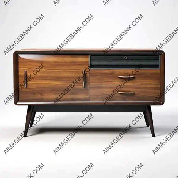 Sideboard icon of midcentury aesthetics.