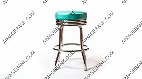 Metal diner stool: retro vibe, functional seating.