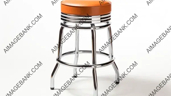 Metal diner stool: retro vibe symbol, stylish seating.