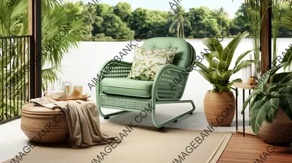 Patio chair&#8217;s structure: lifestyle reflection, relaxation art.