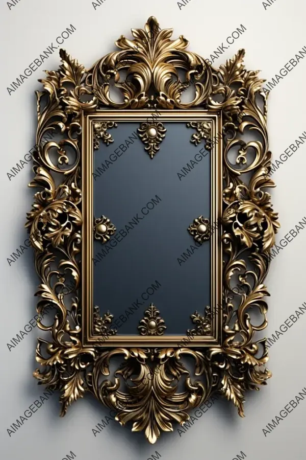 Rising Beauty: Ornate 3D Frame.