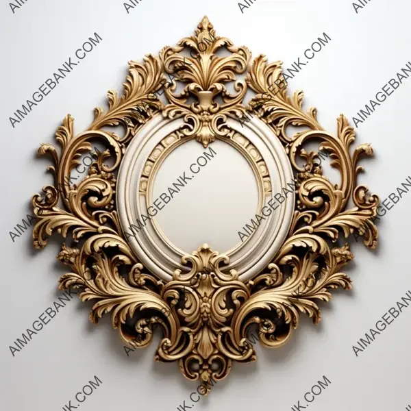 Graceful Ascent: Ornate 3D Frame.