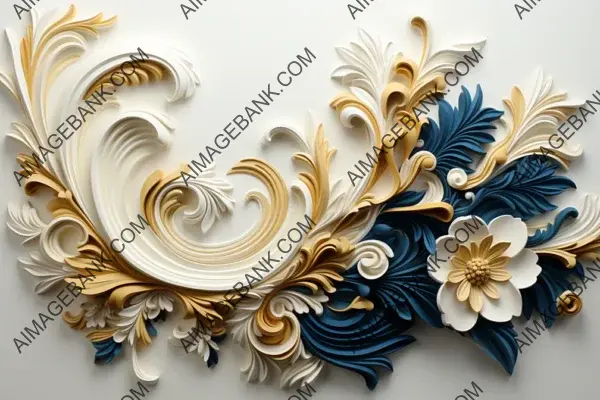 Elegantly Ascending: Ornate 3D Frame.