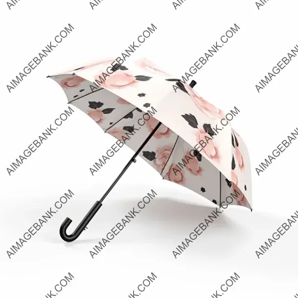 White background showcasing a compact umbrella.