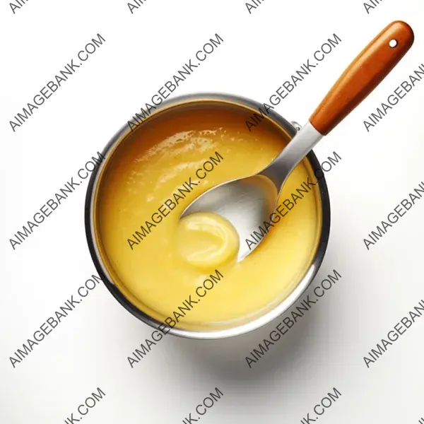 Ladle captured from above against a pure white background.