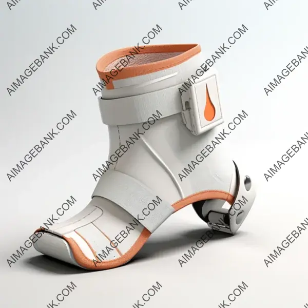 Bird&#8217;s-eye view showcasing a supportive ankle brace against a white surface.