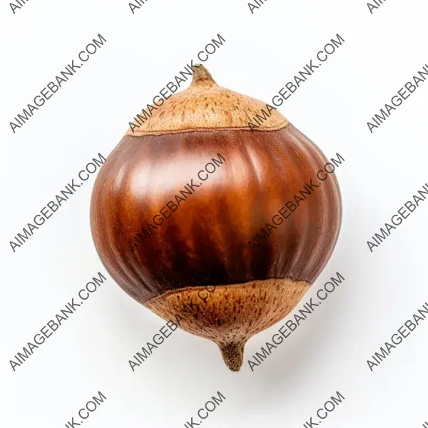 Top-view photo of a pristine single acorn.