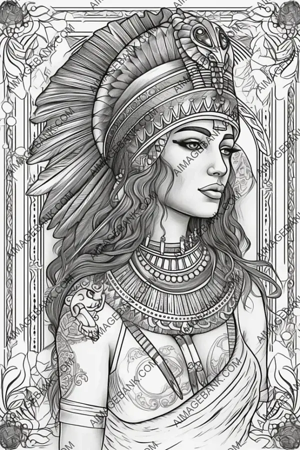 Fine line art drawing crafted for adult coloring meditation.