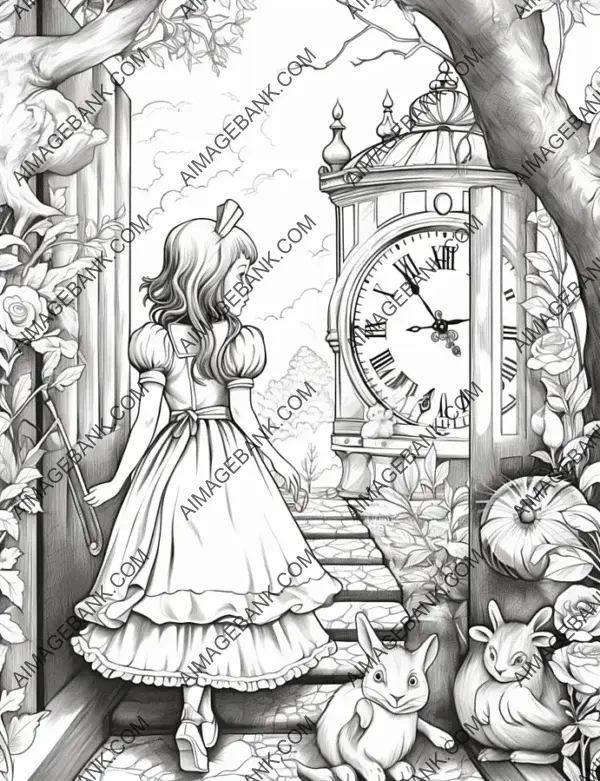 Alice&#8217;s Wonderland scenes come to life in color.