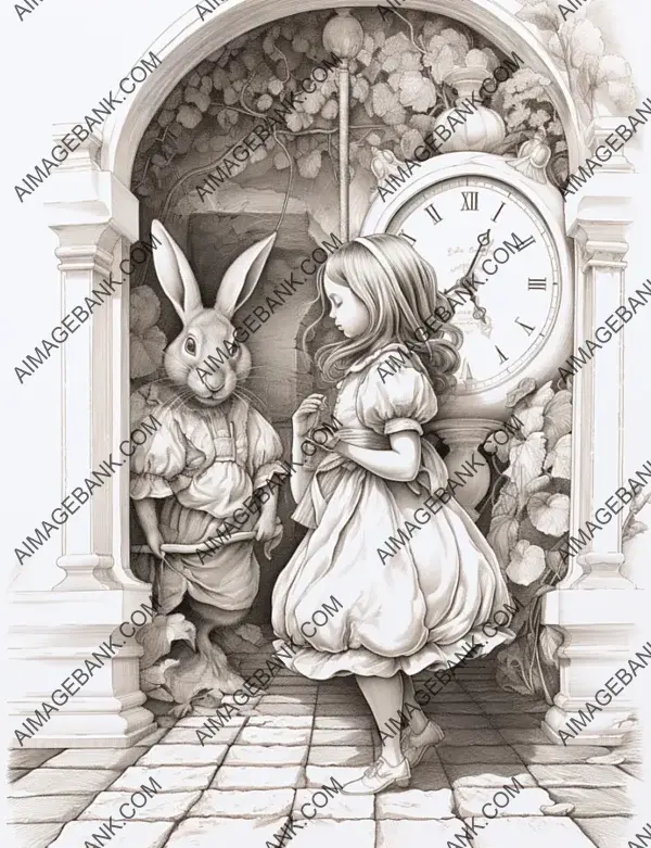 Alice&#8217;s story brought to life through coloring.