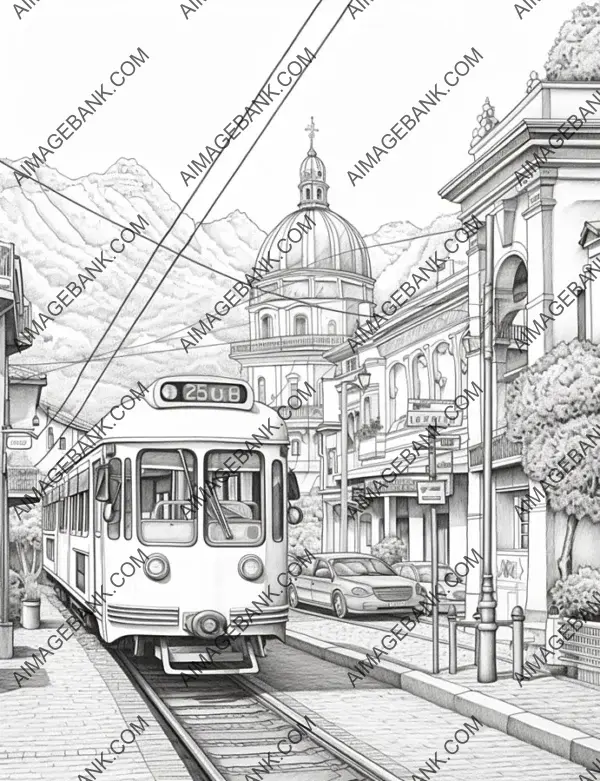 Immerse yourself in the world of travel through coloring.