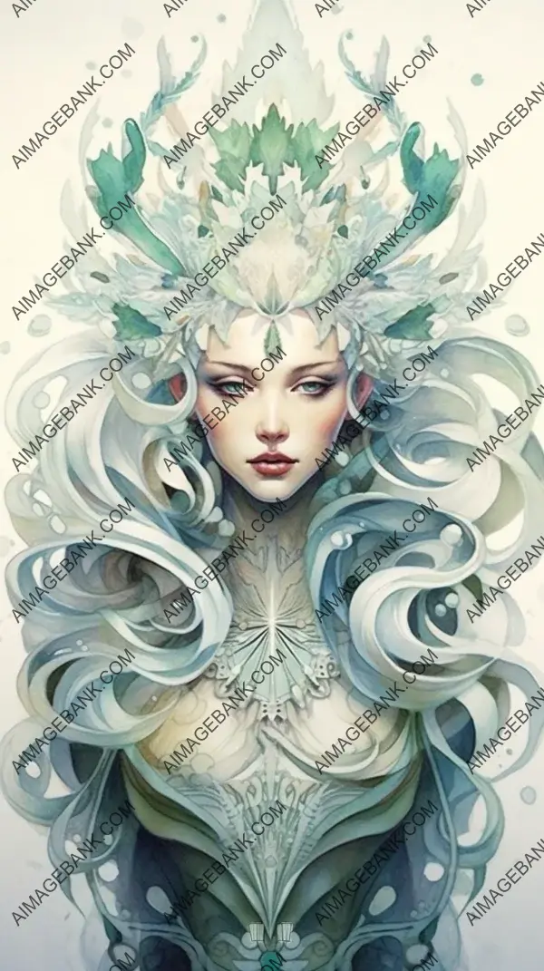 Arctic enchantment: Anna Dittm as the Ancient Goddess.