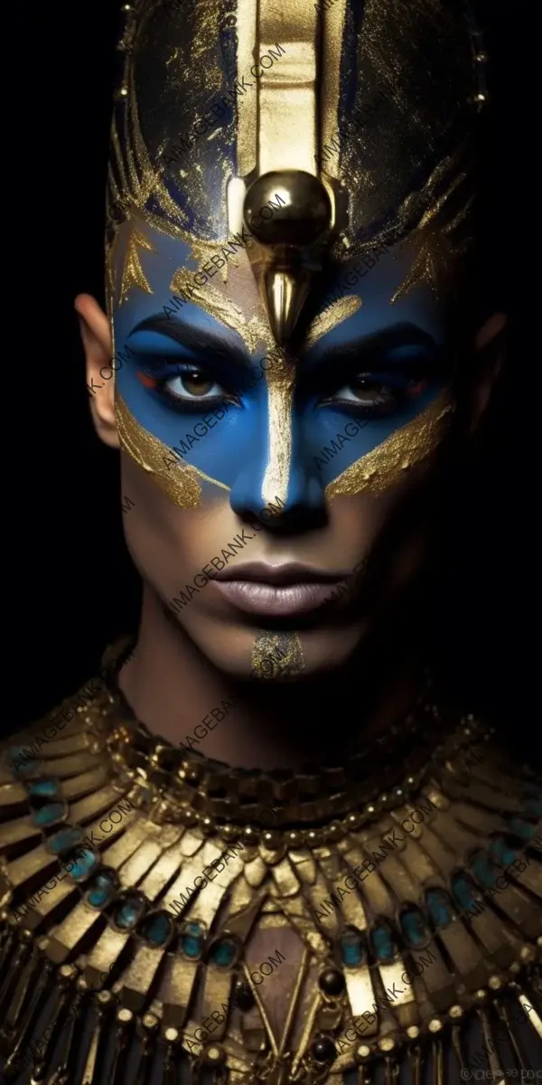 Intriguing portrait capturing the essence of the world&#8217;s most beautiful model with an Egyptian Pharaoh touch