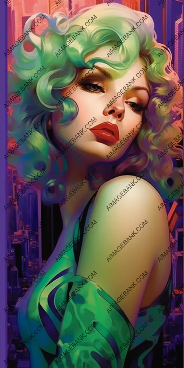 Vivid pop art deco masterpiece ansin urban inspiration