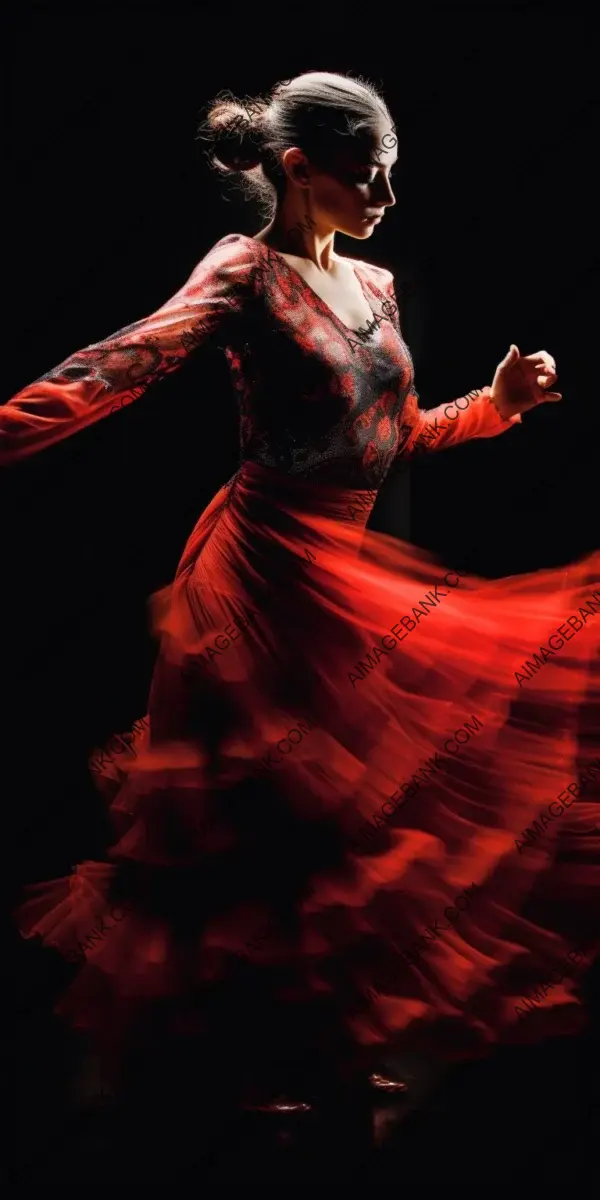 Superimposed intimate flamenco dance passionate expression