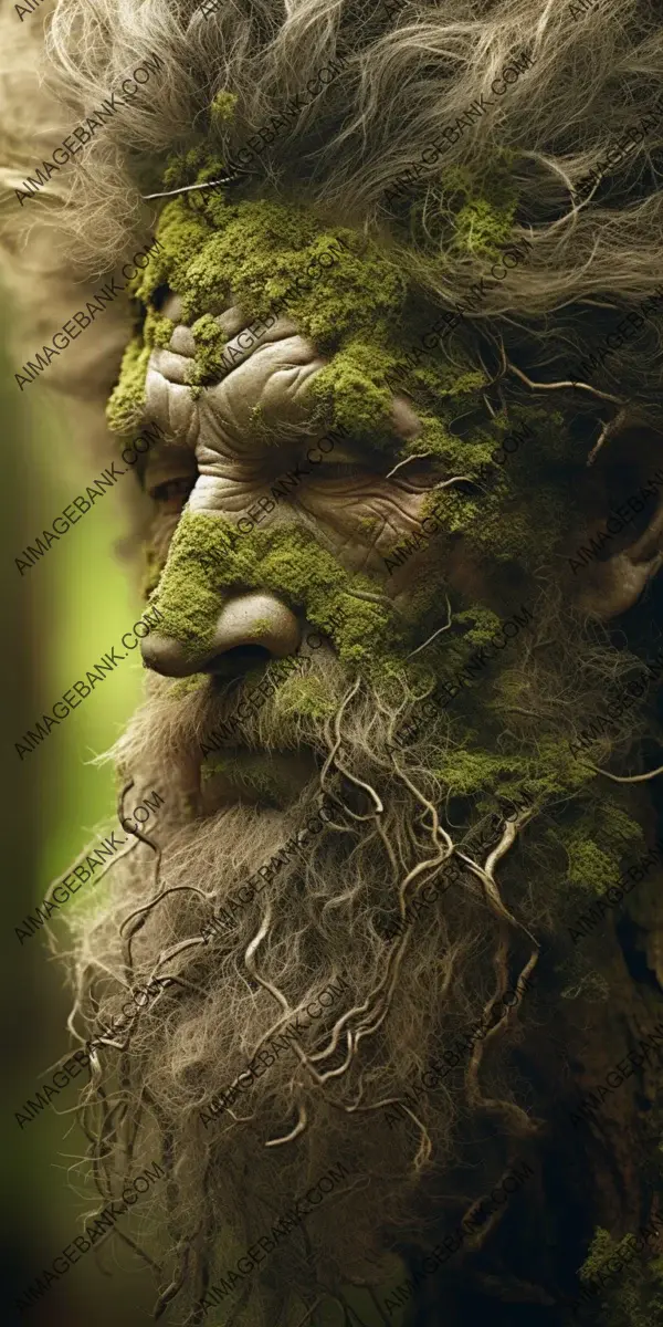 Man loved nature he grew so old his hair became moss