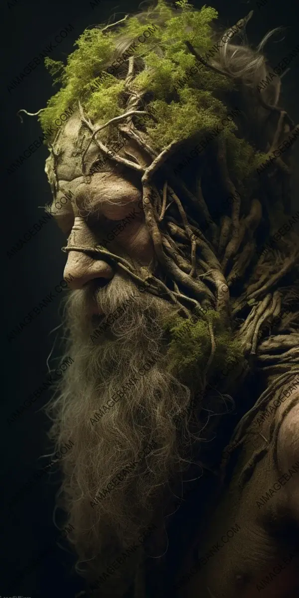 Man loved nature he grew so old his hair became branches