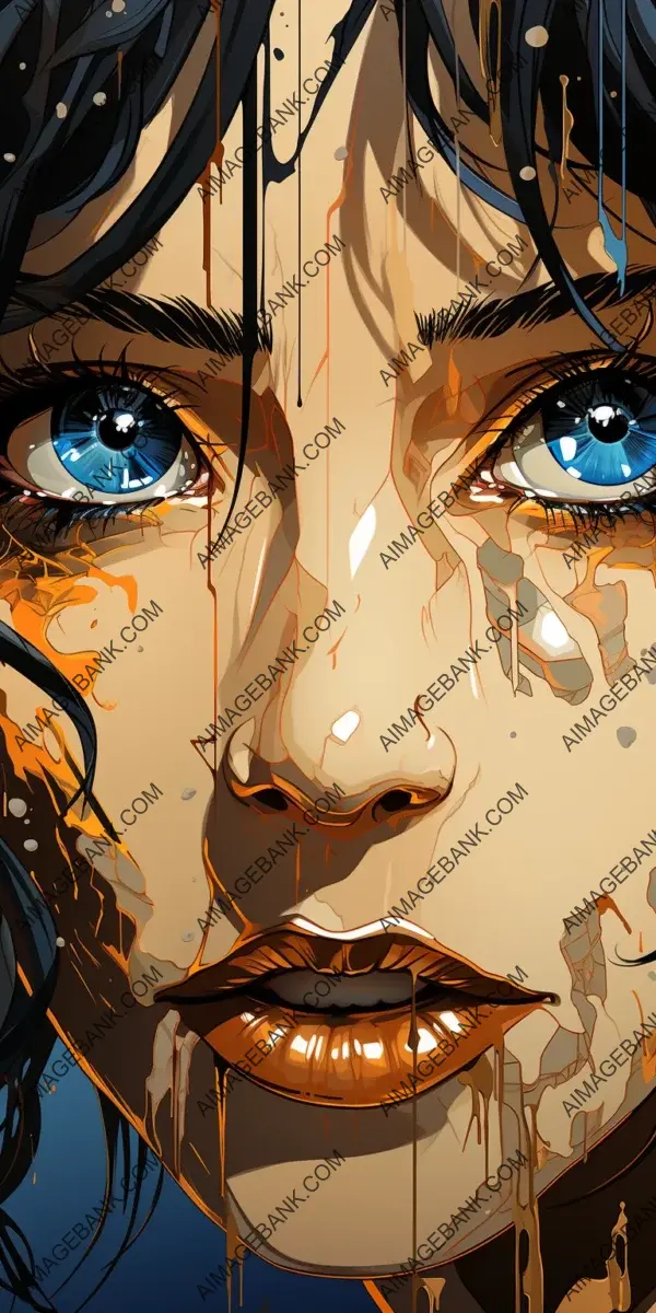 Her Eyes Speak: Digital Illustrations of Crying Tears