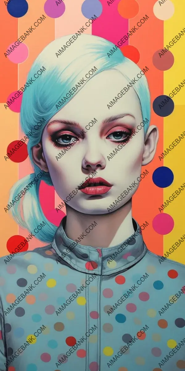 Halftone girl illustration masterpiece