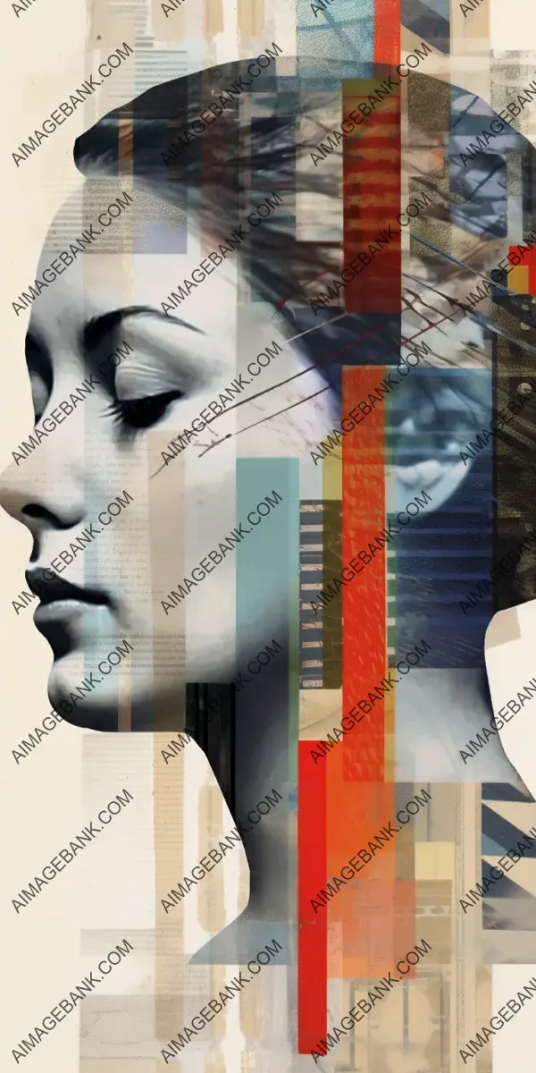 Ransom Note Inspired: Digital Collage Portrait of Monsoon Poetess