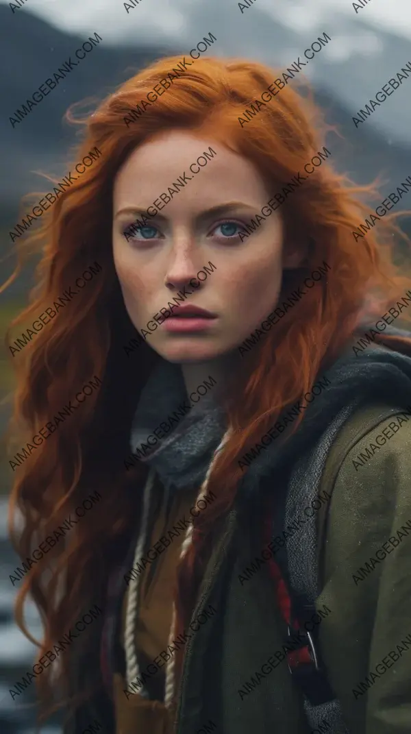 Stunning Redhead: Infini-D-Rendered Portrait Photograph