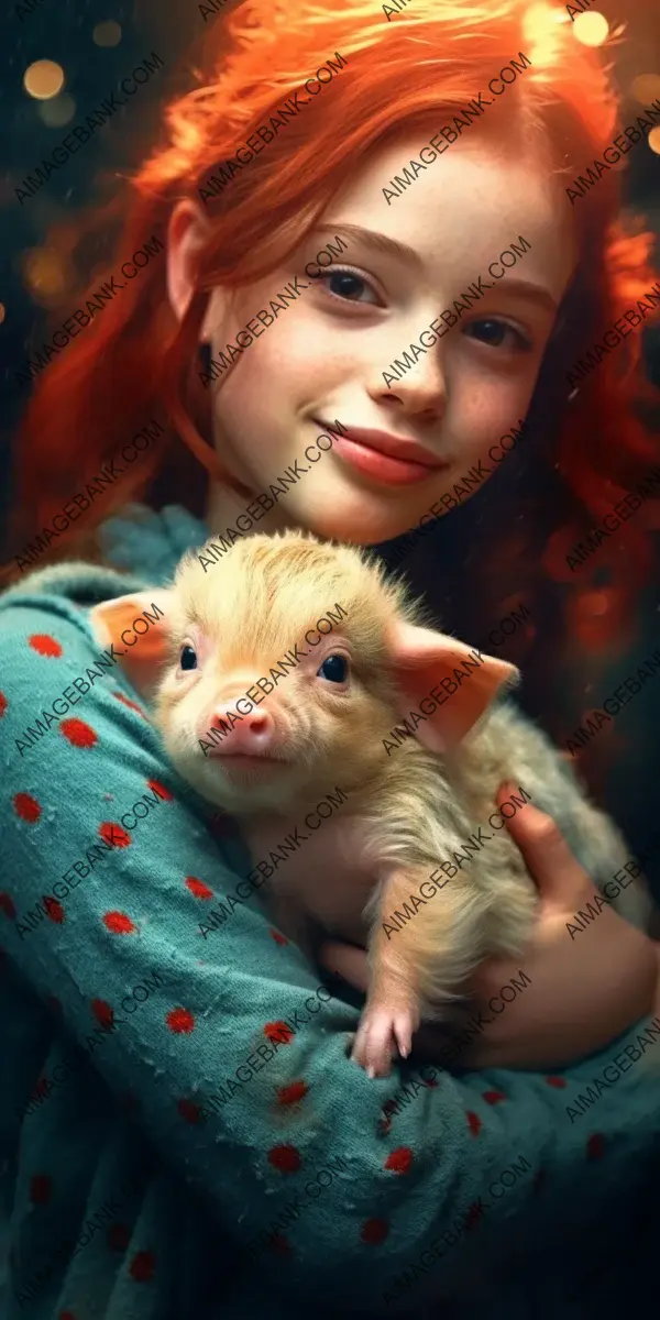 Intriguing close-up photo of a red-haired person with charming freckles