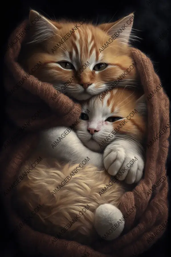 Warm and tender scene portrayed in a close-up of two people cuddling