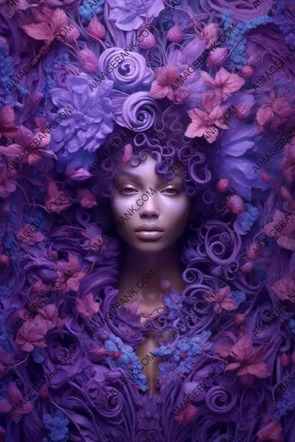 Vibrant and dreamlike purple fantasy in a realistic photograph