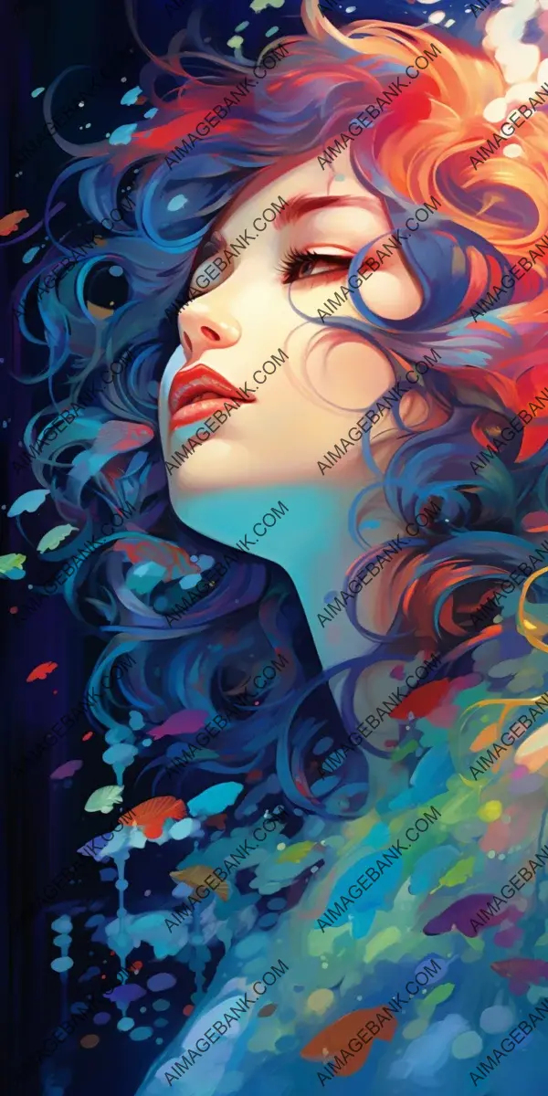 Vibrant colors in the style of Guy Harvey, Audrey Kawasaki, and Erin