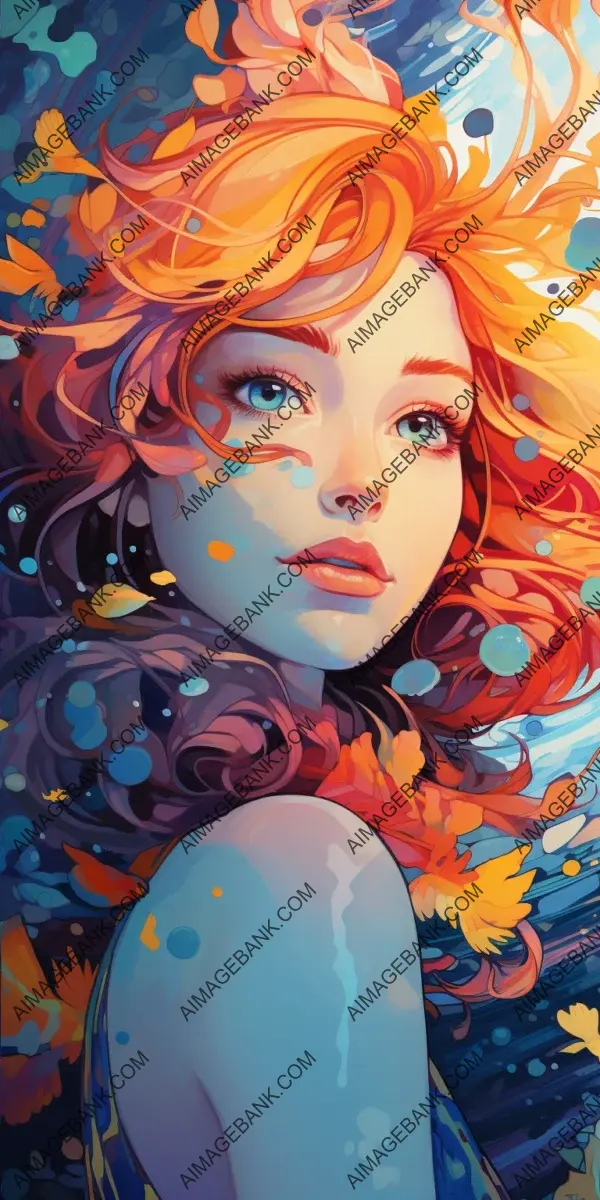 Captivating artwork showcasing vibrant colors inspired by Guy Harvey, Audrey Kawasaki, and Erin