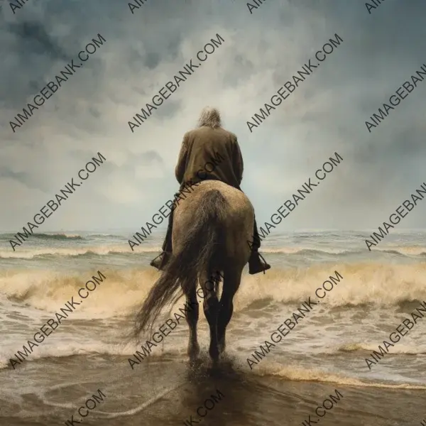 Capturing History: Old Man and Horse Advancing from Behind