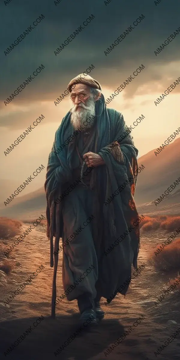 Thought-Provoking Image of Old Man