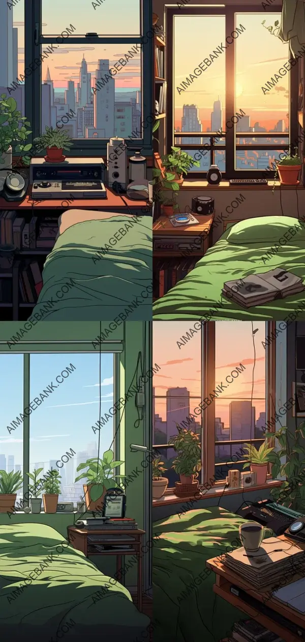 Lofi Bedroom Ambiance: Cozy Window Nook