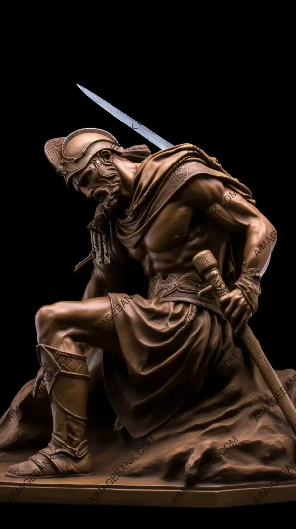 Powerful Pose: Depicting a Victorious Spartan Man