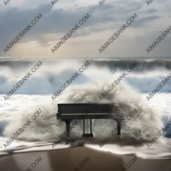 Dramatic effect of beach waves in scenic production