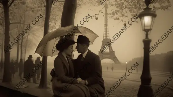 Romantic 1910s Paris date in photorealistic 8K style by&#8230;