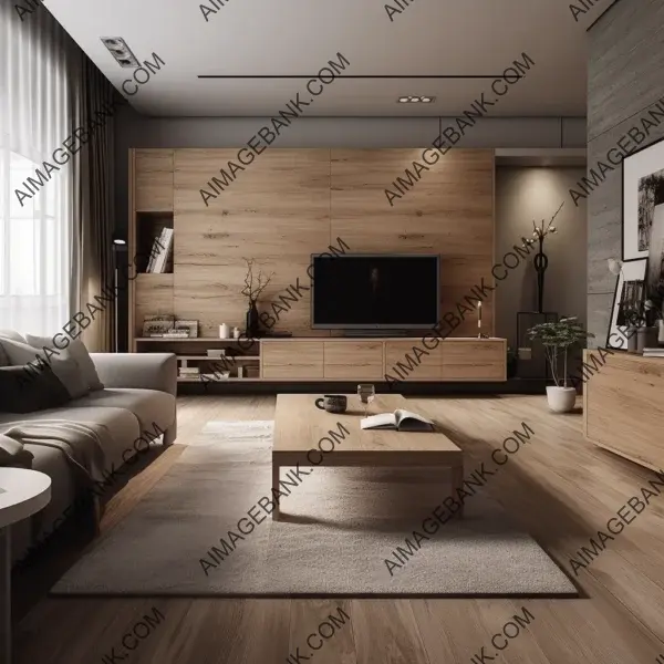 Italian minimalist style featuring primary material of wood