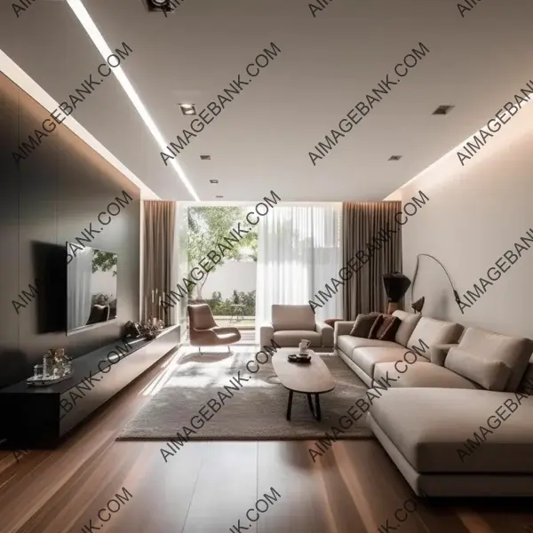 Expansive living room in a residential space