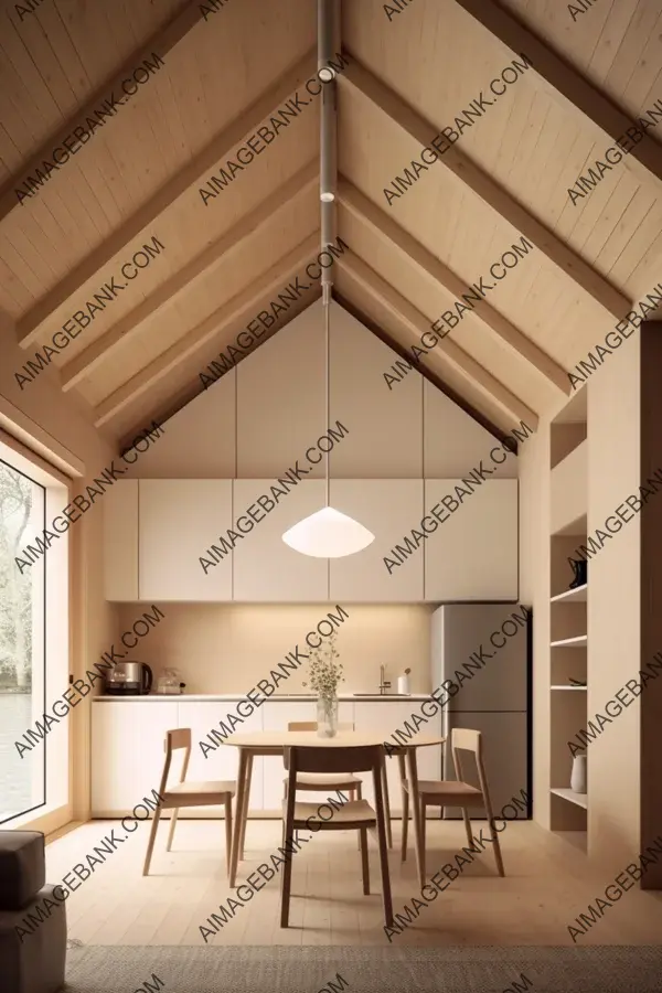 Minimalist Style: Wooden Ceilings and Shaped Chairs