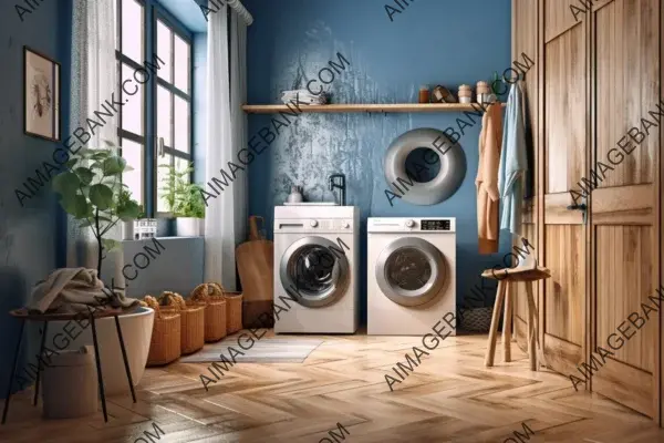 Functional laundry room design: Washer and dryer inside room