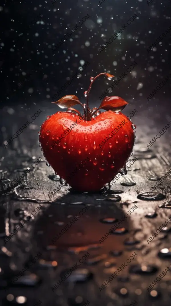 Captivating image of a large red heart floating in water