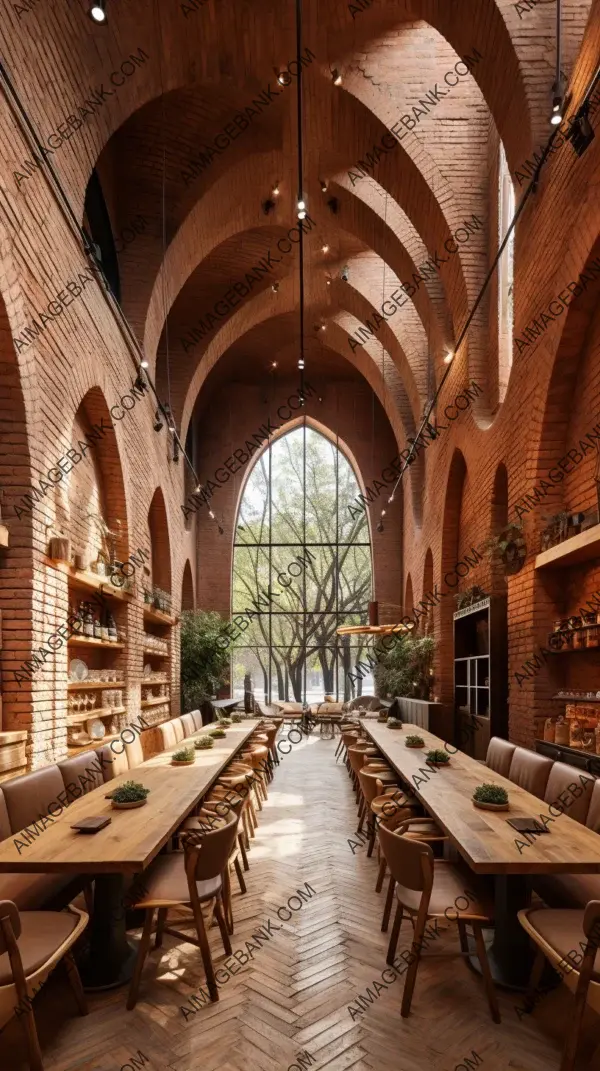 Immersing in modernity: Caf? design with brick walls