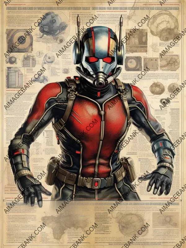 Realistic Styled Supersonic Ant-Man in Infographic