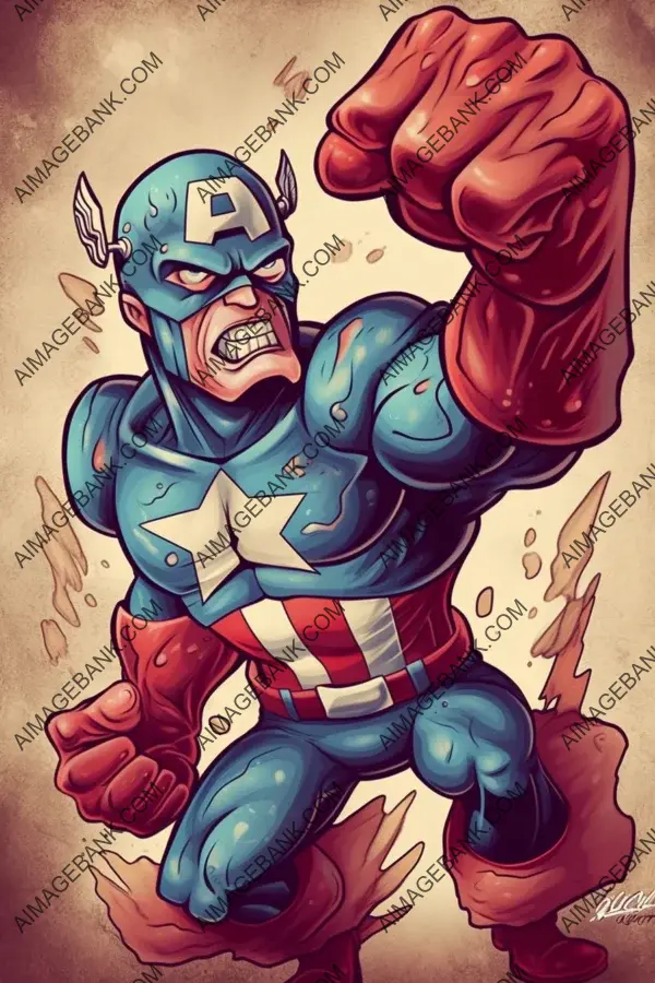 Dynamic Captain America Fist Illustrations