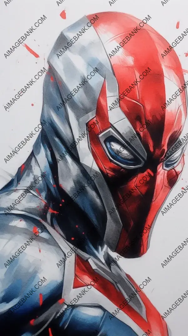 Unveiling Spider-Man 2099: A Pencil Drawing Portrait with Full-Head Mask