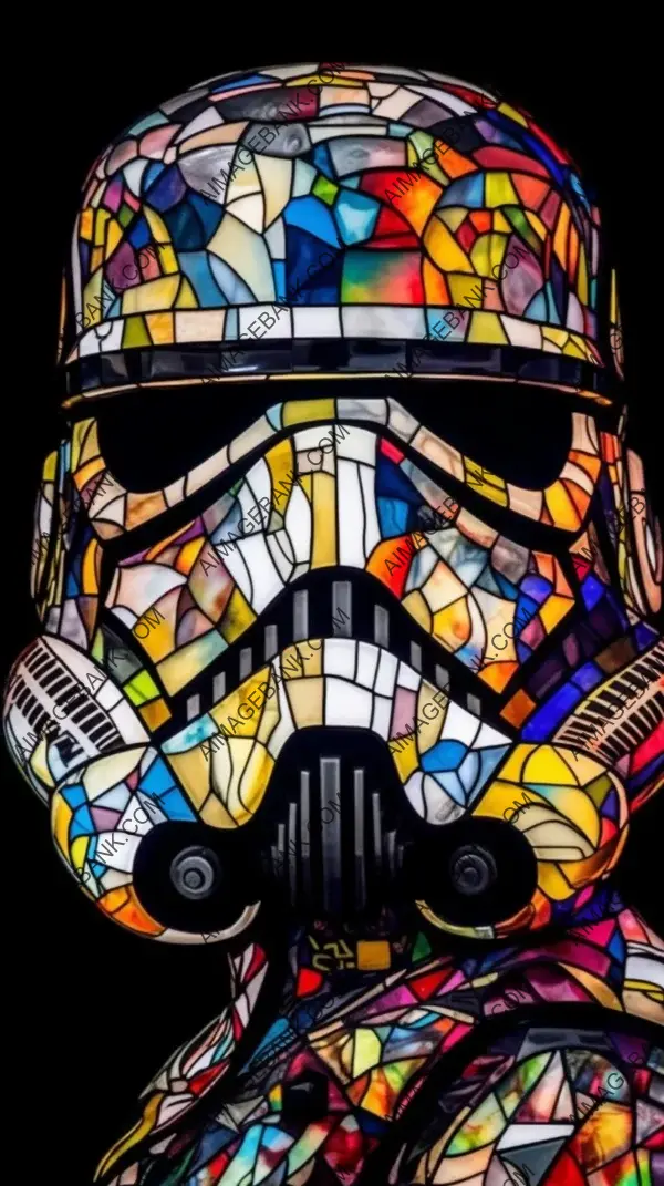 Stained Glass Art: Star Wars Stormtrooper in Stylish Design