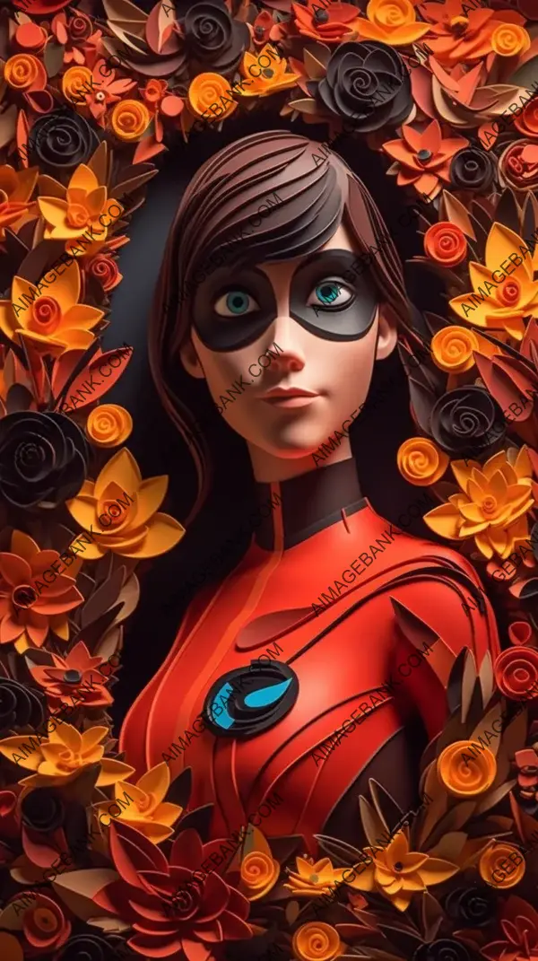 Helen Parr: The Incredibles in a Multi-Dimensional Paper Art