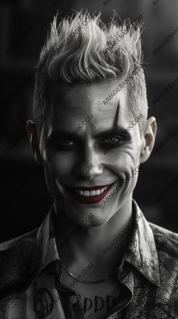 Black and White Joker Depiction