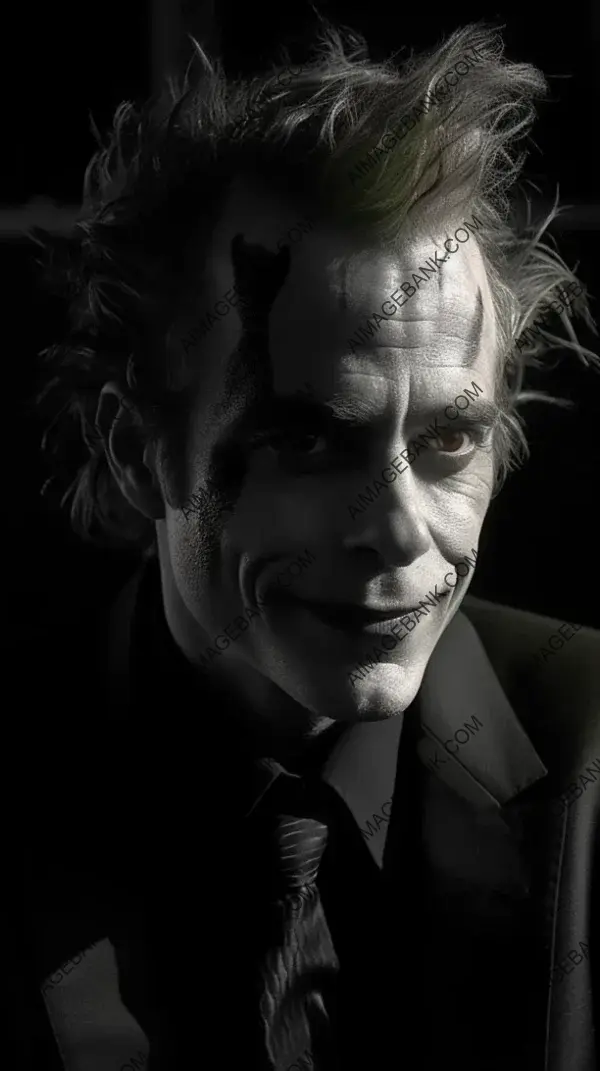 Black and White Joker Depiction